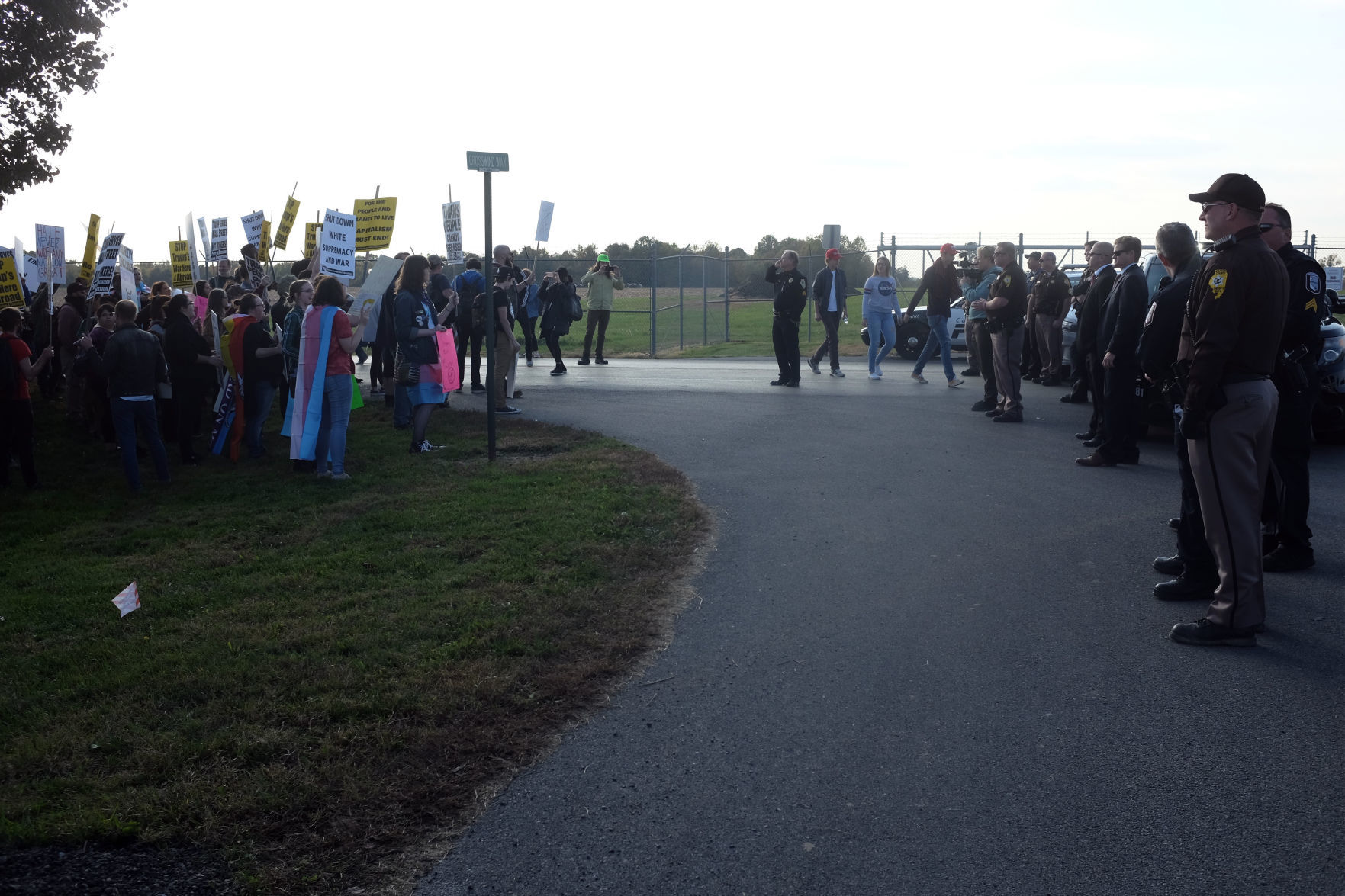 Photos: Trump critics protest at Southern Illinois rally
